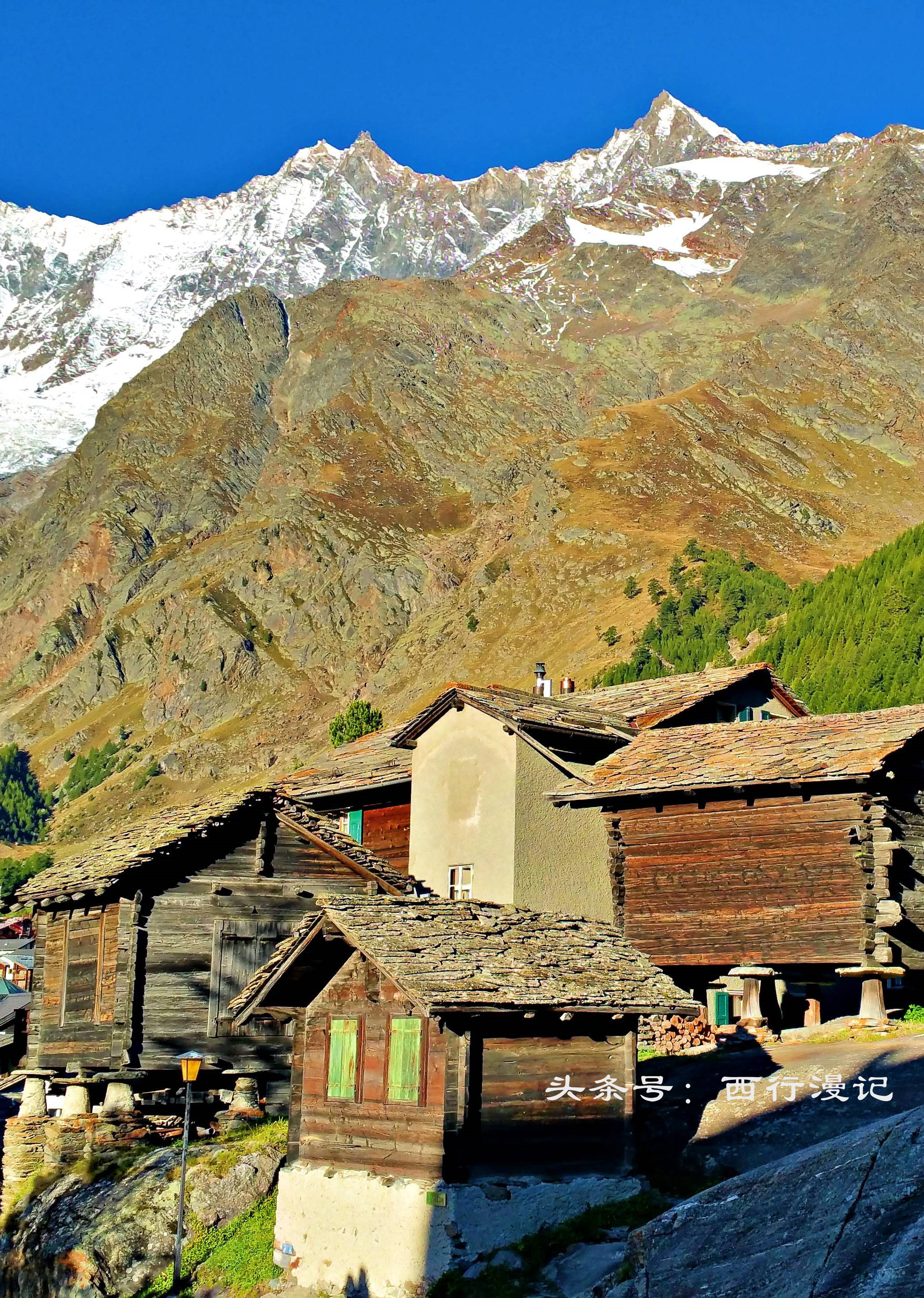 瑞士风景绝美的山,瑞士绝美的山村风光