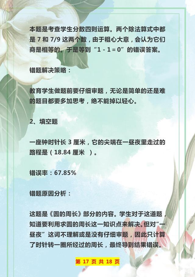 小学数学易错题集整理的最好方法,小学数学易错题整理