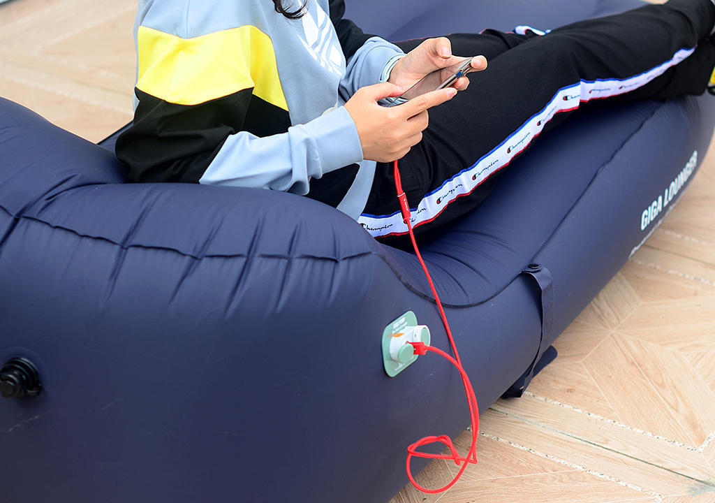 户外便携气垫加厚拼接自动充气垫,气垫床户外充电