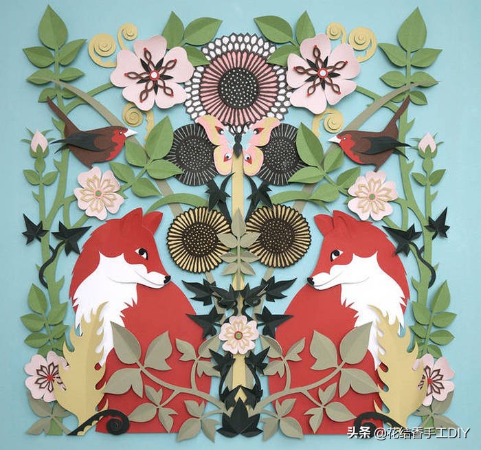 纸艺教程教你用彩纸diy简易花瓶,纸艺教程教你用彩纸diy漂亮的墙花