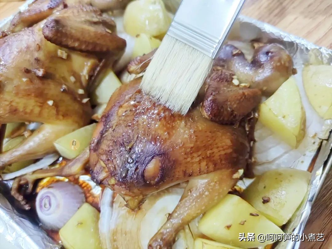 “一鸪顶九鸡”,烤箱蜂蜜鹧鸪,金黄焦脆,鲜嫩多汁,吃了还想吃