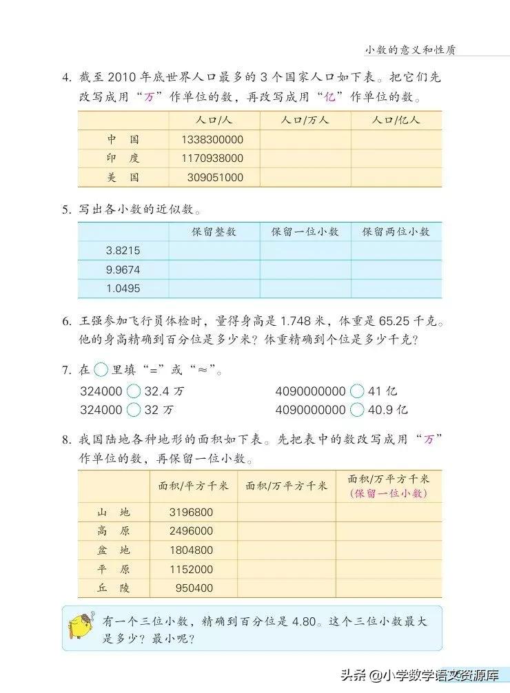 苏教版五年级上册数学电子课本,苏教版数学五年级上册目录