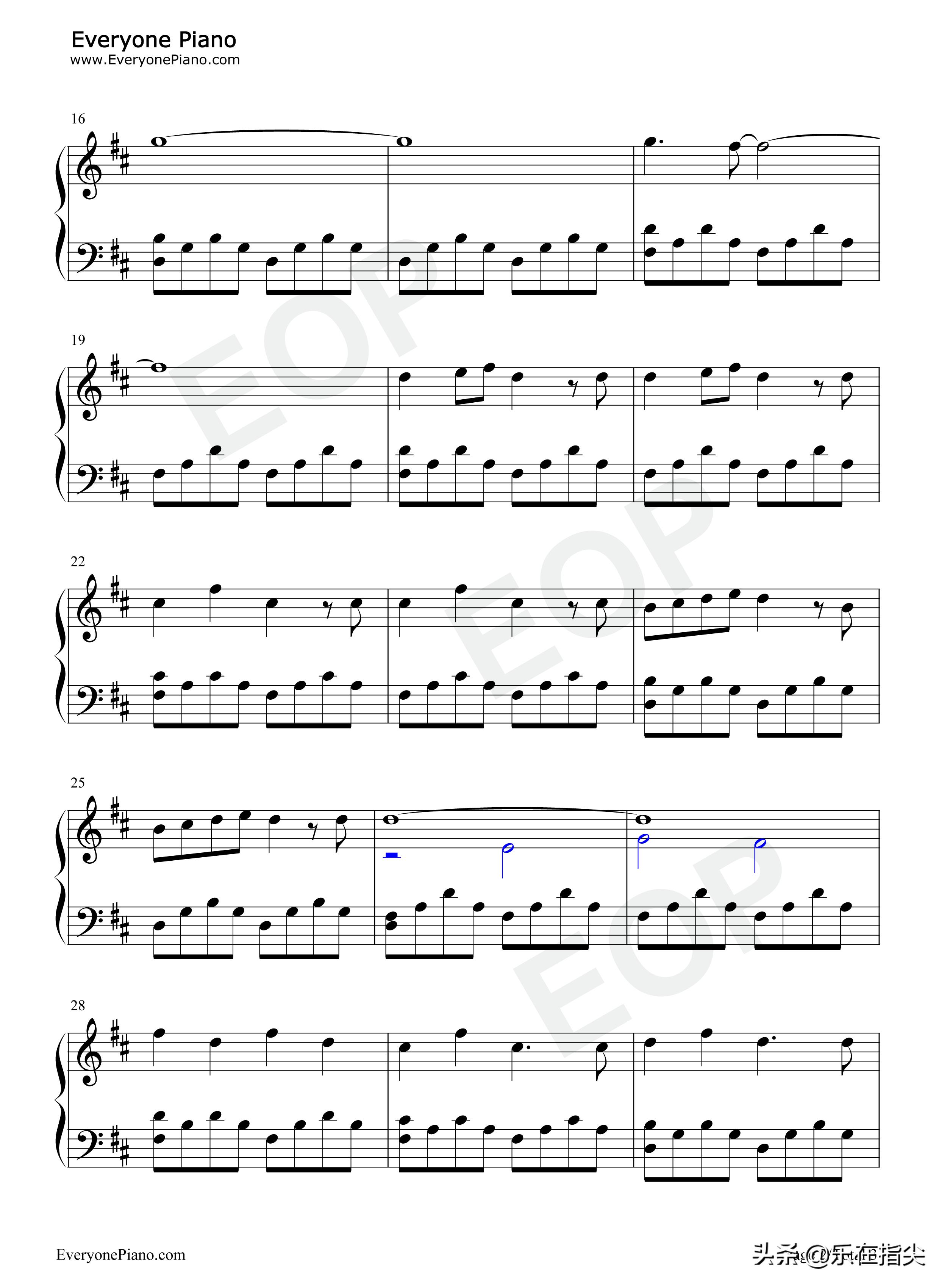 爱的迫降钢琴五线谱,爱的迫降flower钢琴简谱完整版