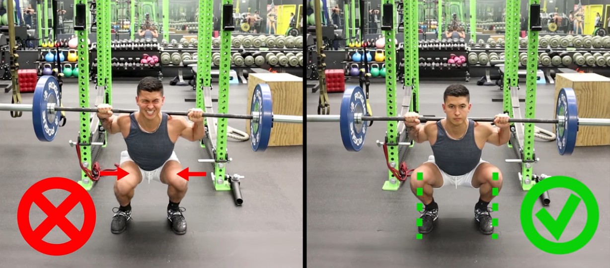 深蹲时膝盖疼还能继续深蹲么,深蹲很痛