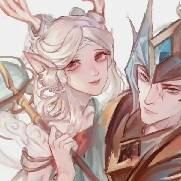 王者荣耀花木兰和兰陵王情侣头像,王者荣耀项羽霸王别姬情侣头像