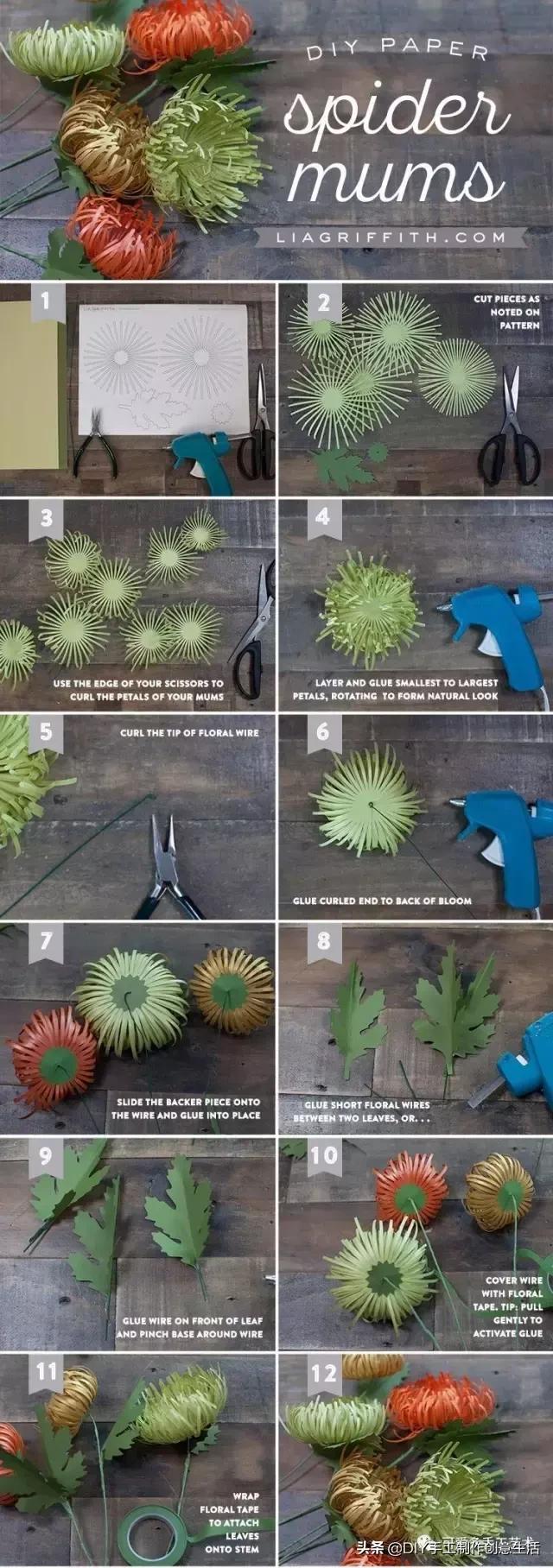 女生手工制作纸花大全,纸花制作礼物