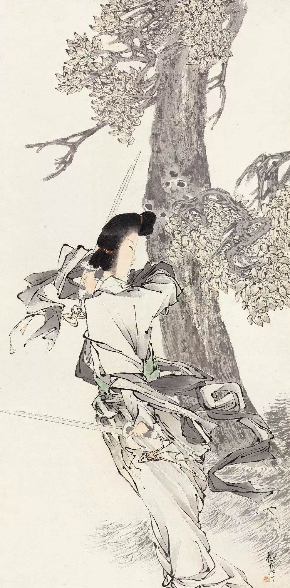 线条无人超越的大师任伯年 (任伯年线条作品)