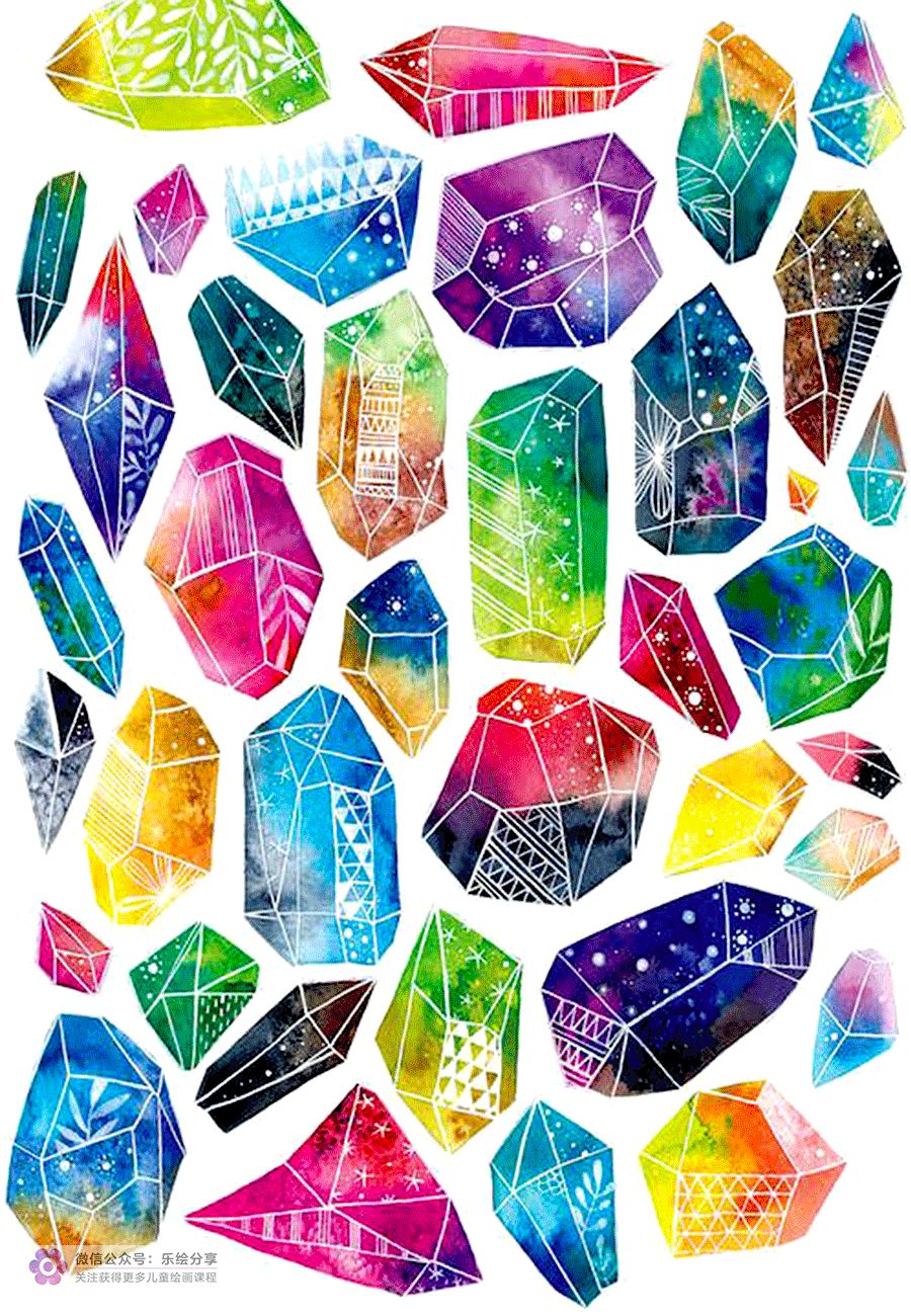 创意儿童画绘画教程,创意美术儿童画美丽的花