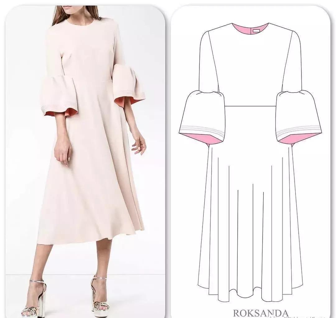 大摆长袖连衣裙30到40岁,四十岁红色高档新款有领连衣裙