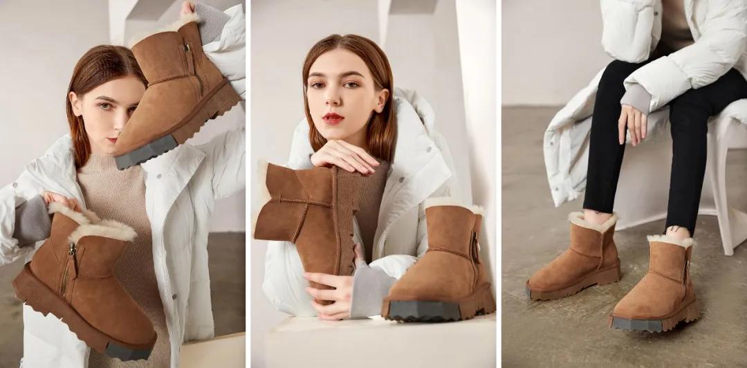 温暖雪地靴冬季怎么搭才美,舒适时尚秋冬雪地靴
