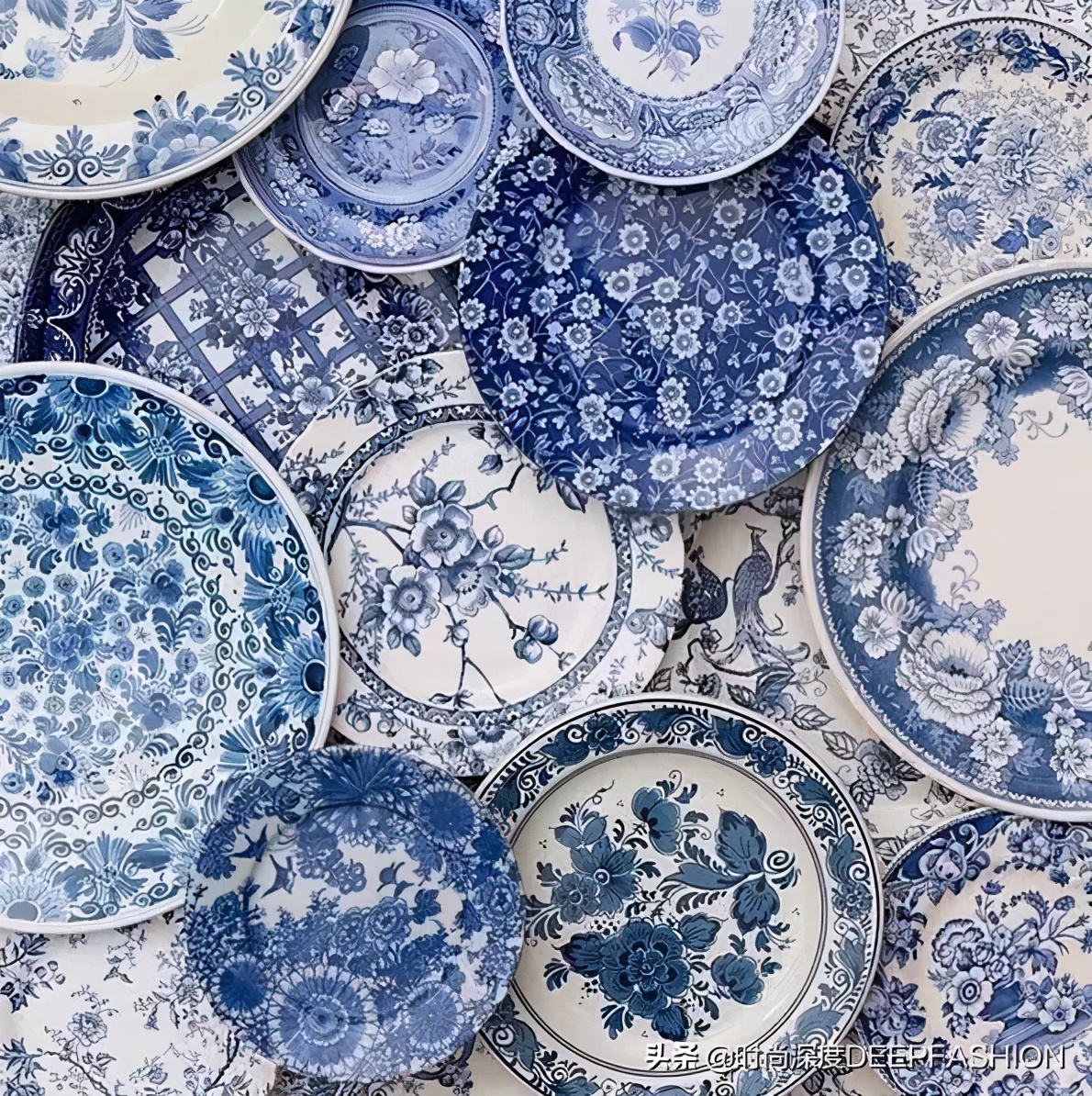 中国传统纹样“之”青花纹样