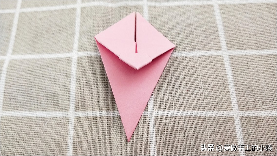 纸折樱花简单,立体五瓣樱花折纸