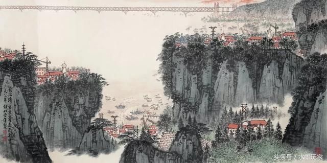 书画家钱松嵒作品价格,钱松喦早期山水画