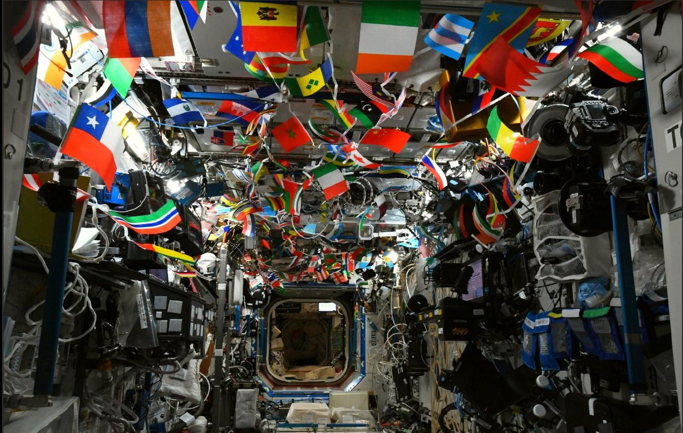 国际空间站中国国旗,国际空间站在太空对接