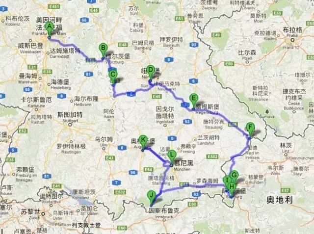 德国9条最壮观的自驾出行路线,德国南部自驾路线图