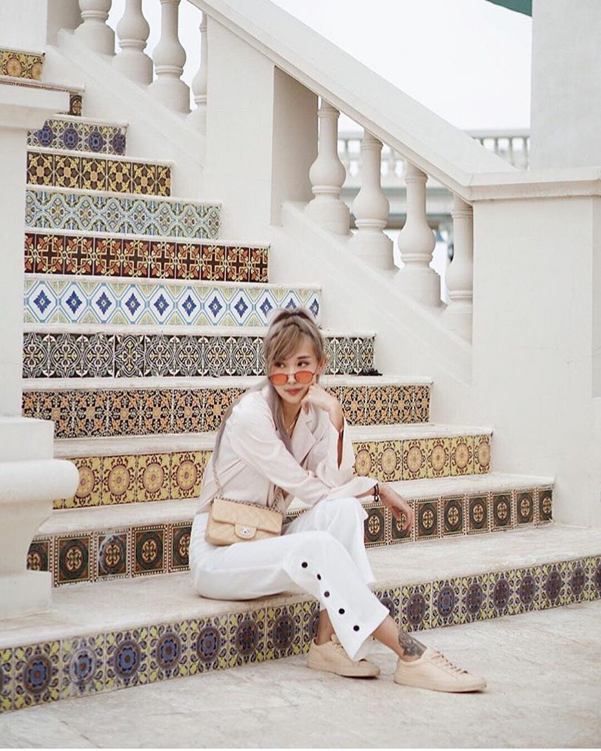 阿sa蔡卓妍高腰半身裙,蔡卓妍机场同款鞋子