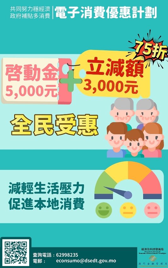 澳门头条|电子消费优惠计划优化方案居民获5000启动金3000立减额