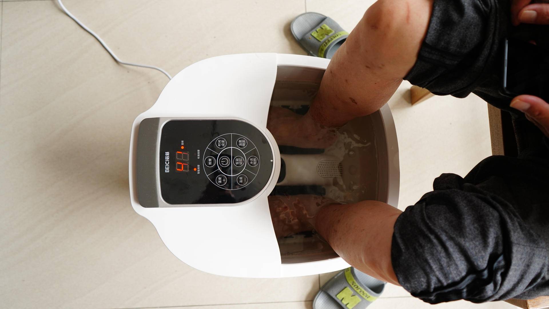 电动泡脚足浴盆,蓓慈全自动按摩洗脚盆