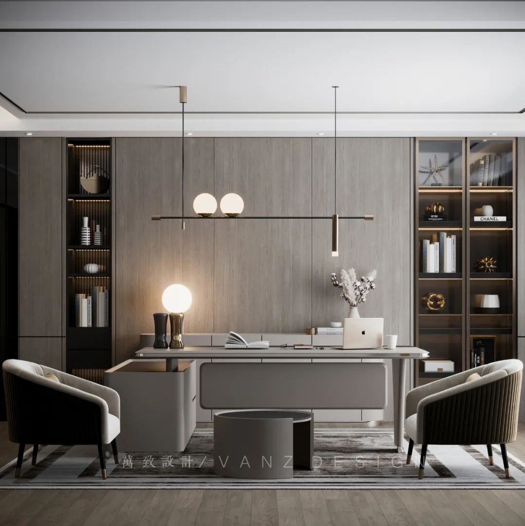 高档董事长办公室装修案例欣赏,董事长办公室豪华装修现代感