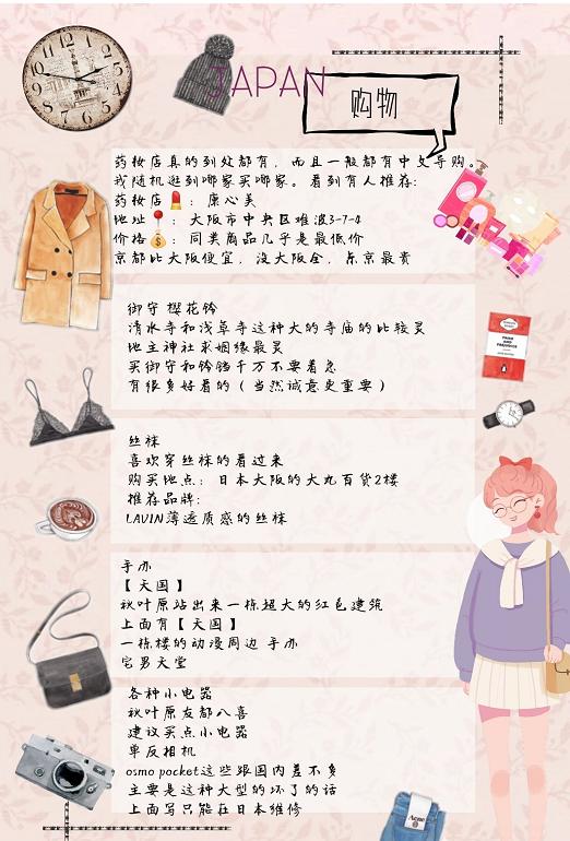 日本旅行手账,日本购物指南药妆