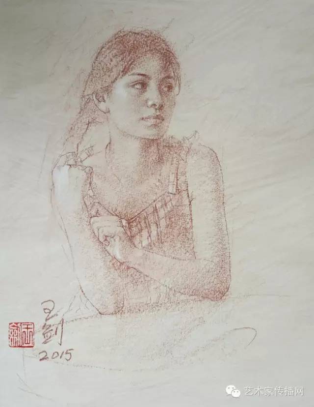 王剑的绘画作品欣赏,画家王剑粉笔画作品欣赏