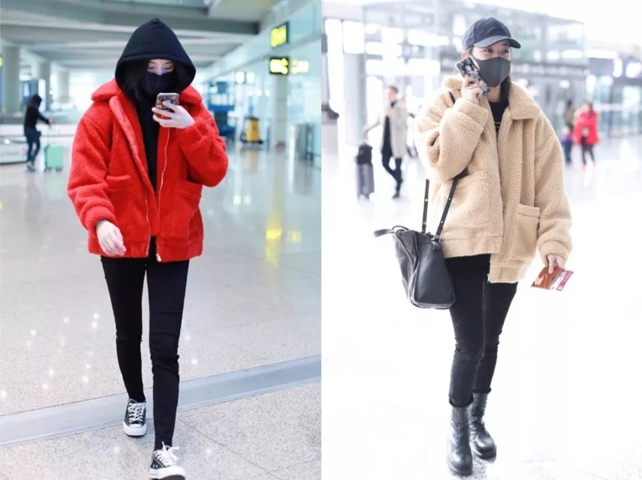 冬天女明星穿羽绒服的搭配,穿搭奇怪的明星