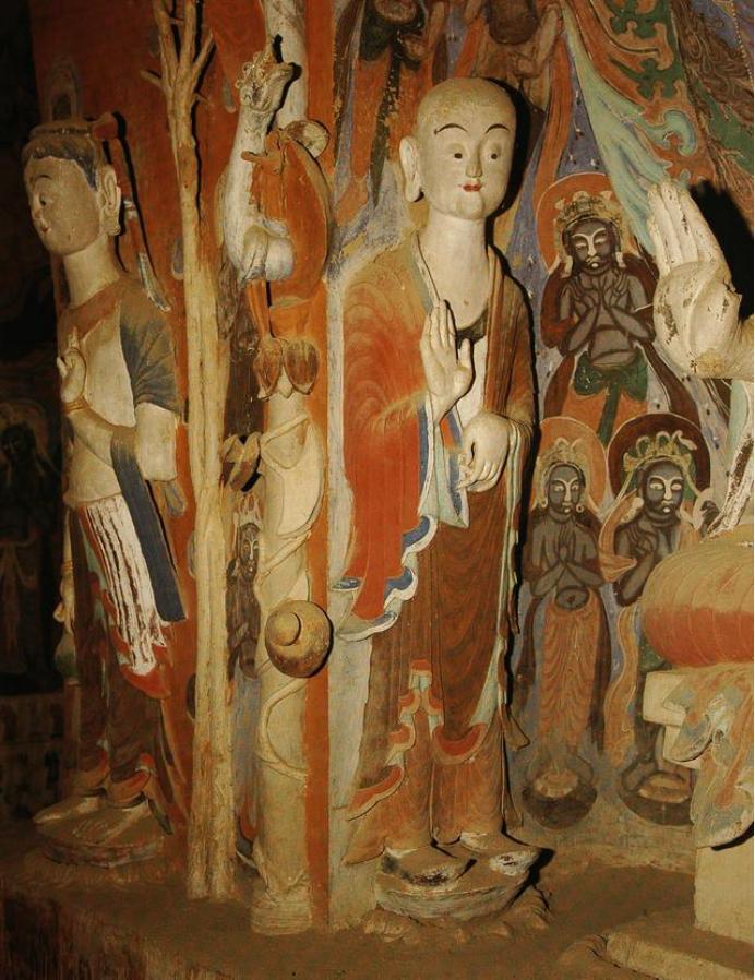 敦煌428窟介绍,敦煌329窟壁画飞天图