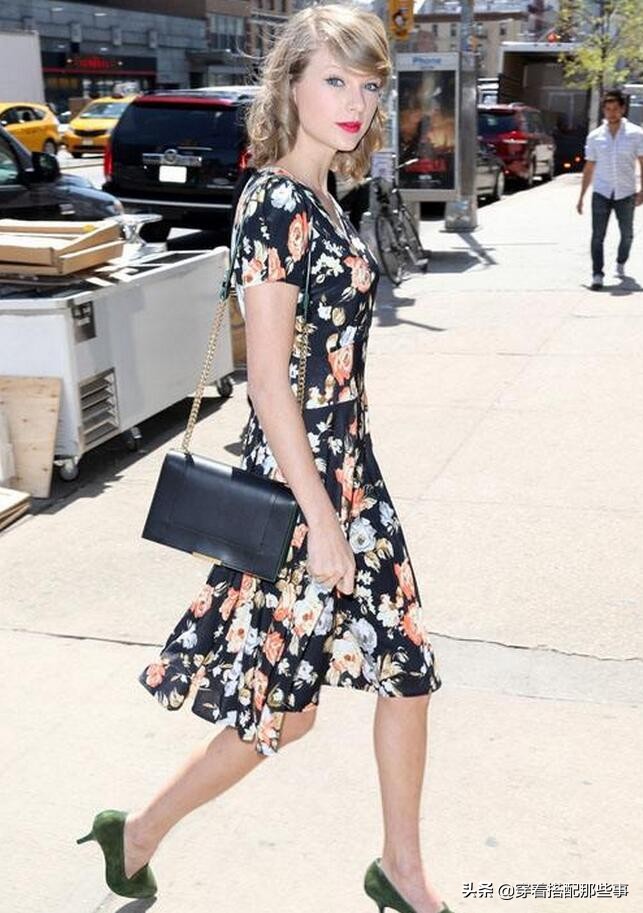 半身碎花裙夏日穿搭,夏日甜茶碎花裙