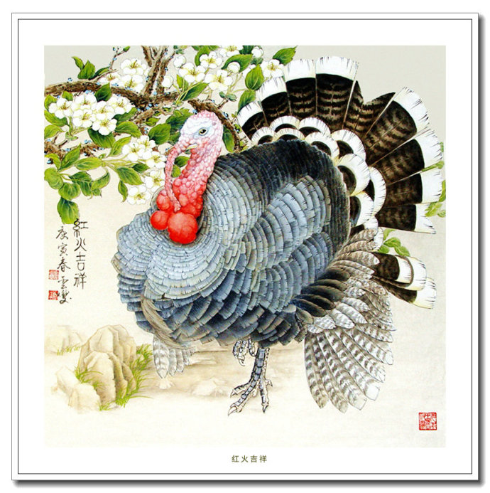 富贵气息的花鸟画,皇家富贵的花鸟画