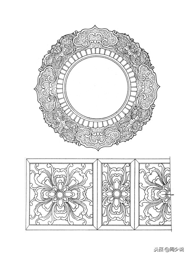 古代家具手绘线稿图片,手工木雕房子图片大全
