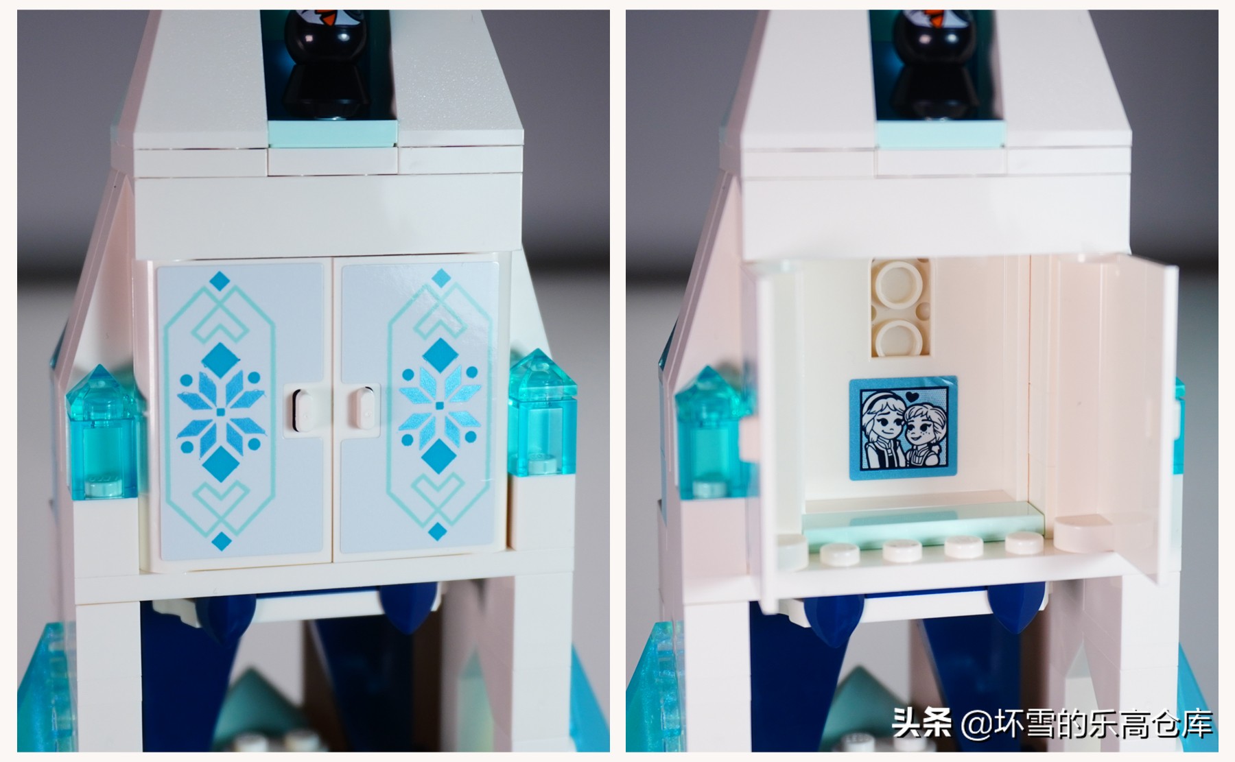 乐高迪士尼粉色城堡开箱,少女心乐高公主城堡