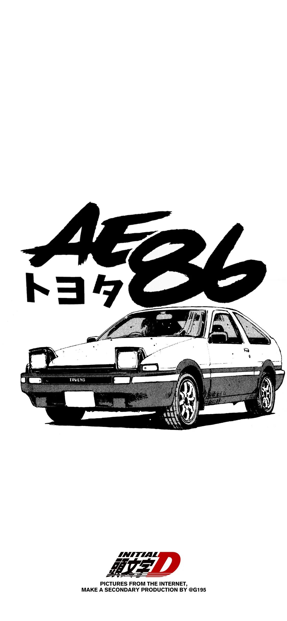 ae86汽车壁纸,ae86卡通汽车壁纸