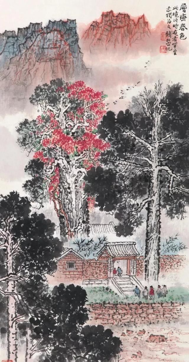 书画家钱松嵒作品价格,钱松喦早期山水画