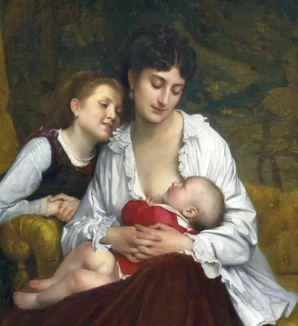 油画母爱图片,十大最具母爱的油画