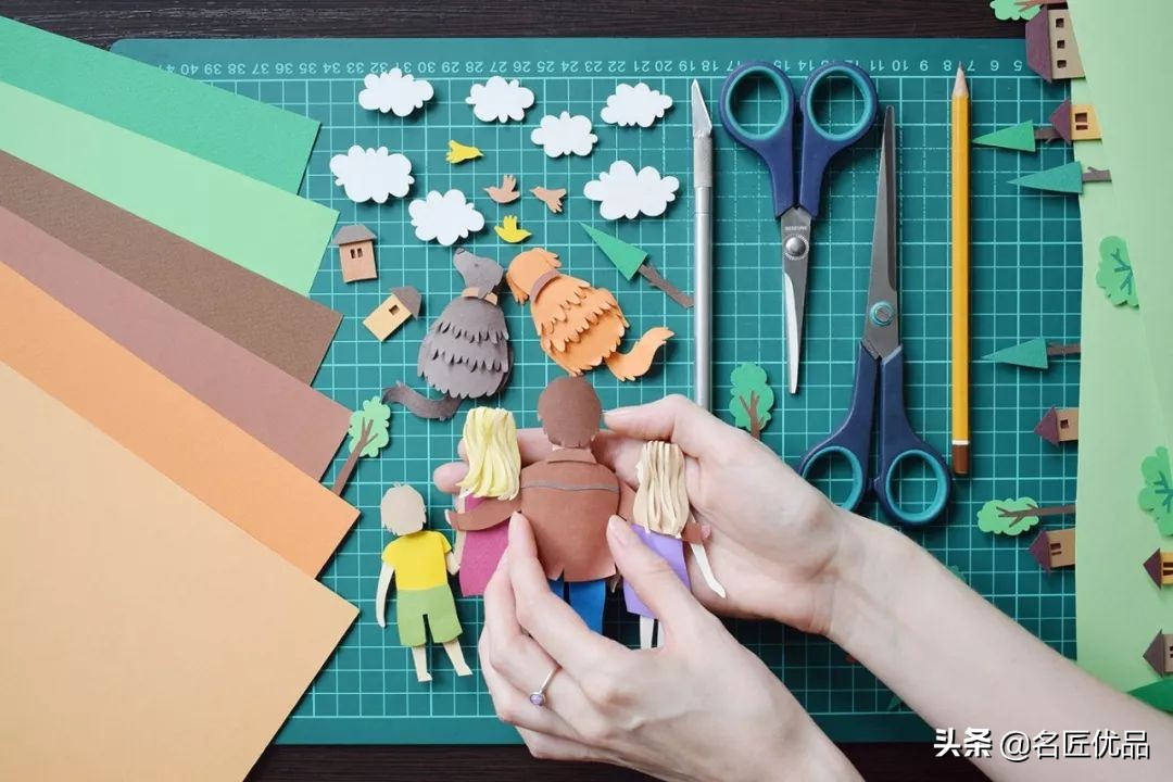 适合做多层立体纸雕的图,屋子半立体纸雕