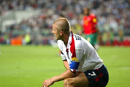 贝克汉姆遗憾时刻,贝克汉姆职业生涯最后一球