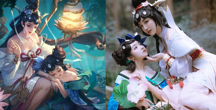 当现实突破了次元壁，想做妲己的主人，真人妹子与等身少女神同框