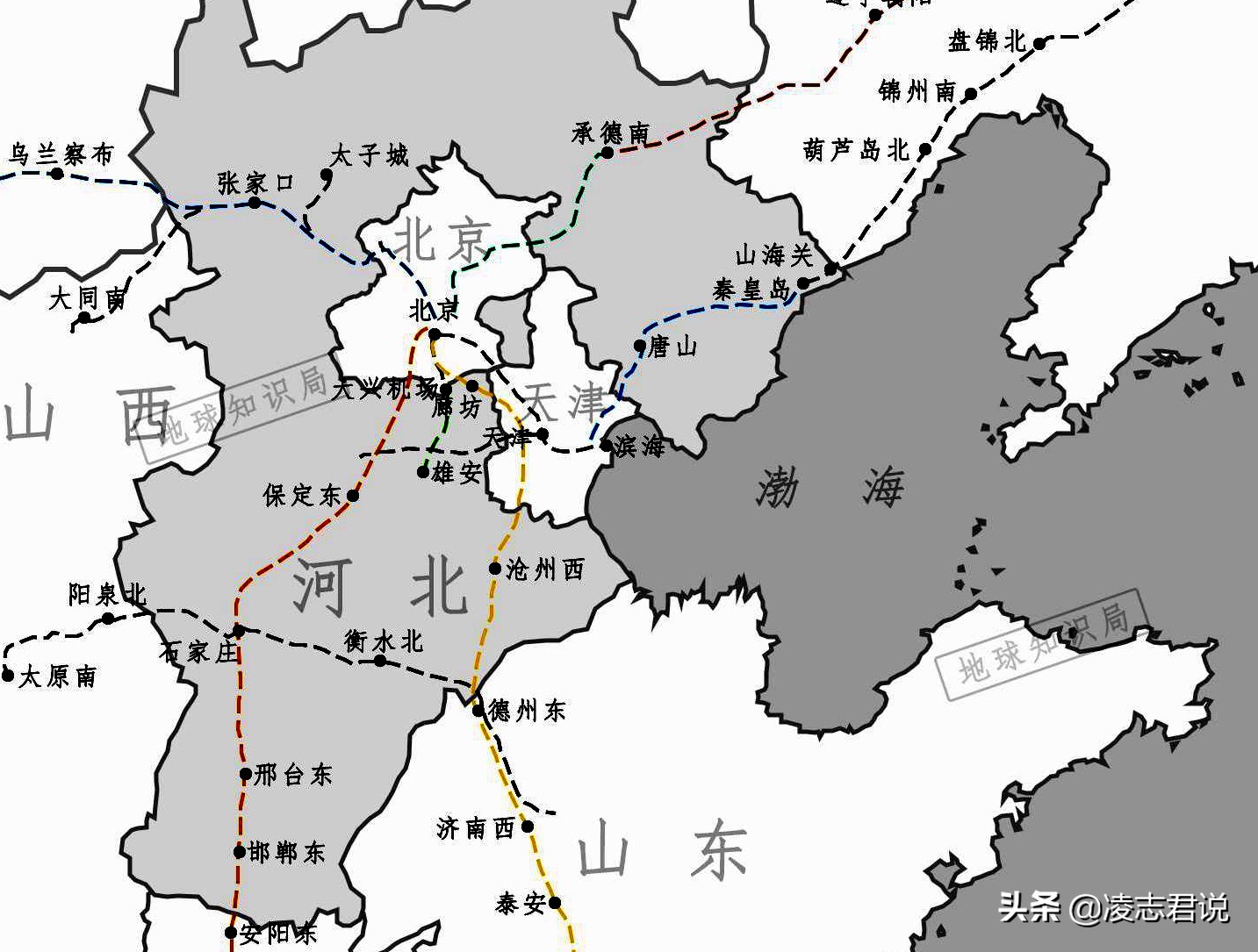 从铁路通达度这个角度来看一看河北的高铁布局