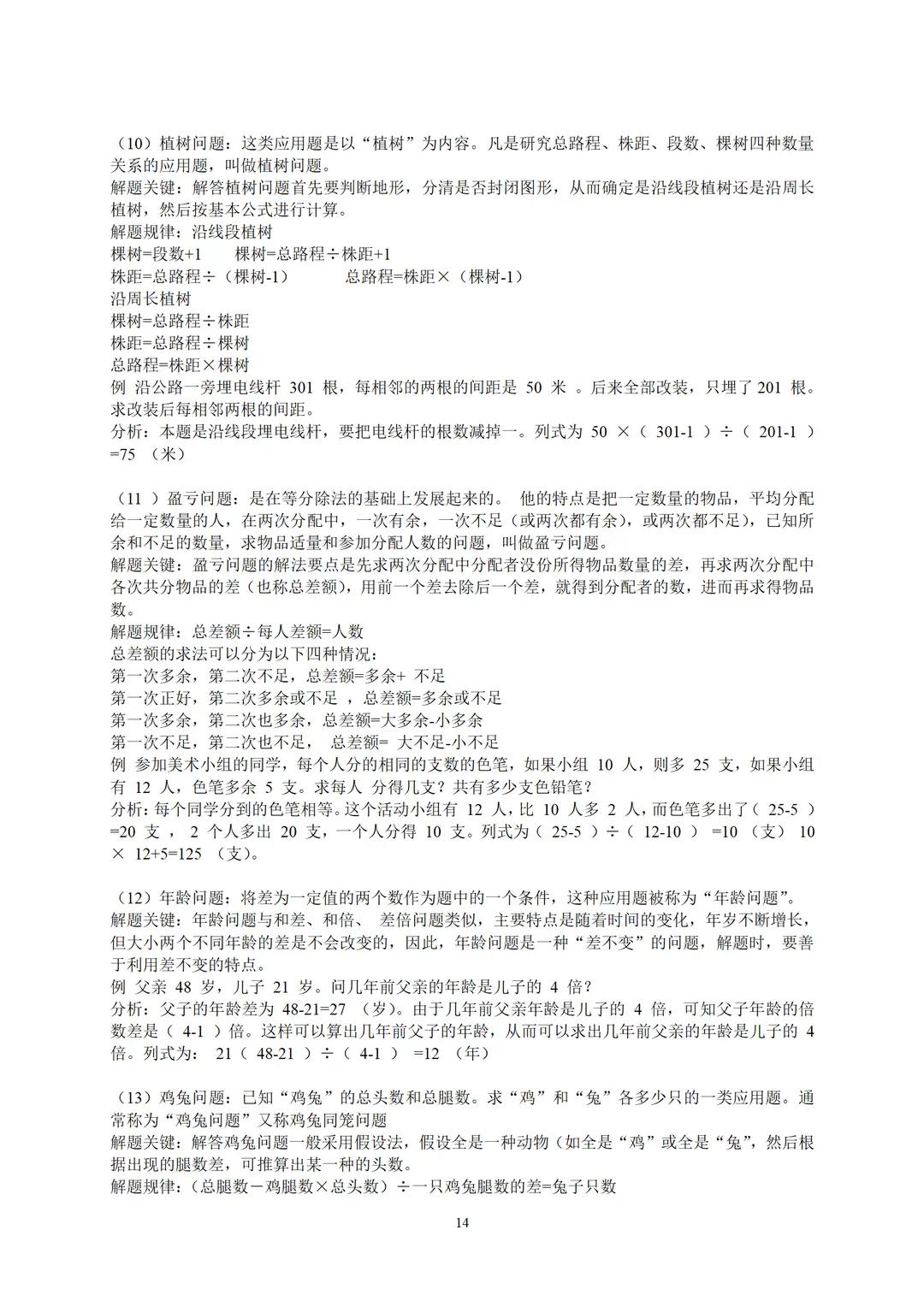 小学数学总复习知识点整理最全,小升初数学总复习知识点总归纳