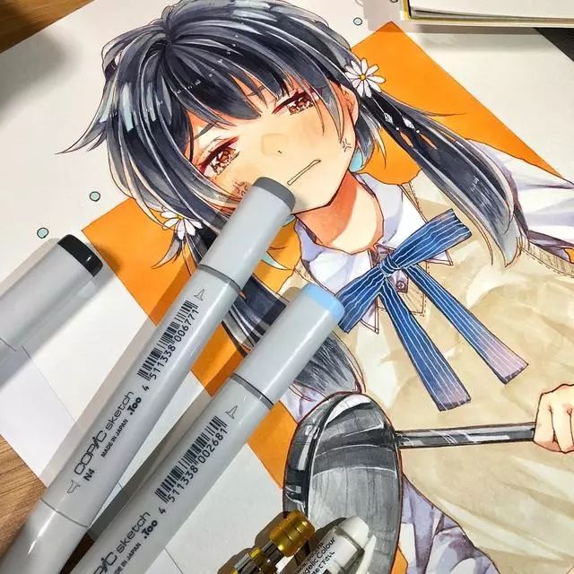 马克笔手绘画动漫,马克笔手绘动漫临摹素材