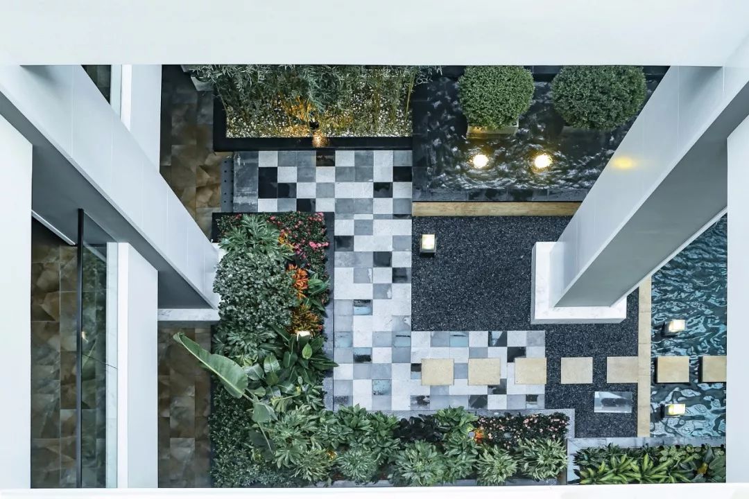 园林式办公区效果图,办公区花园景观设计