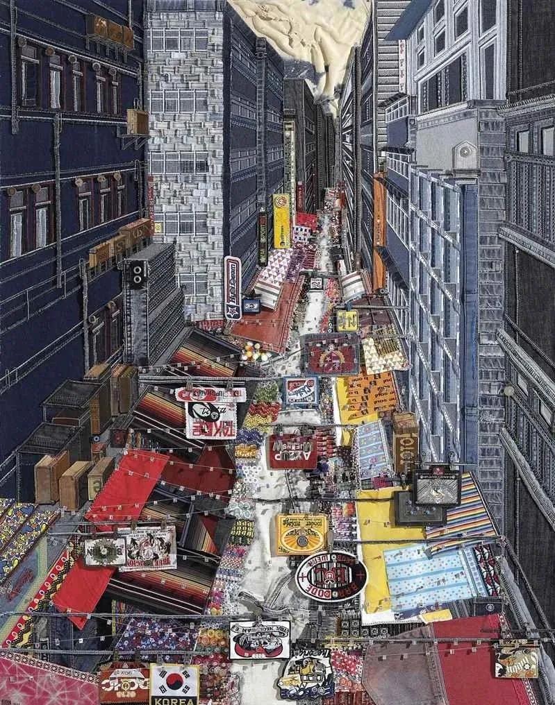 韩国妹子牛仔裤,韩国妹子用牛仔裤作画