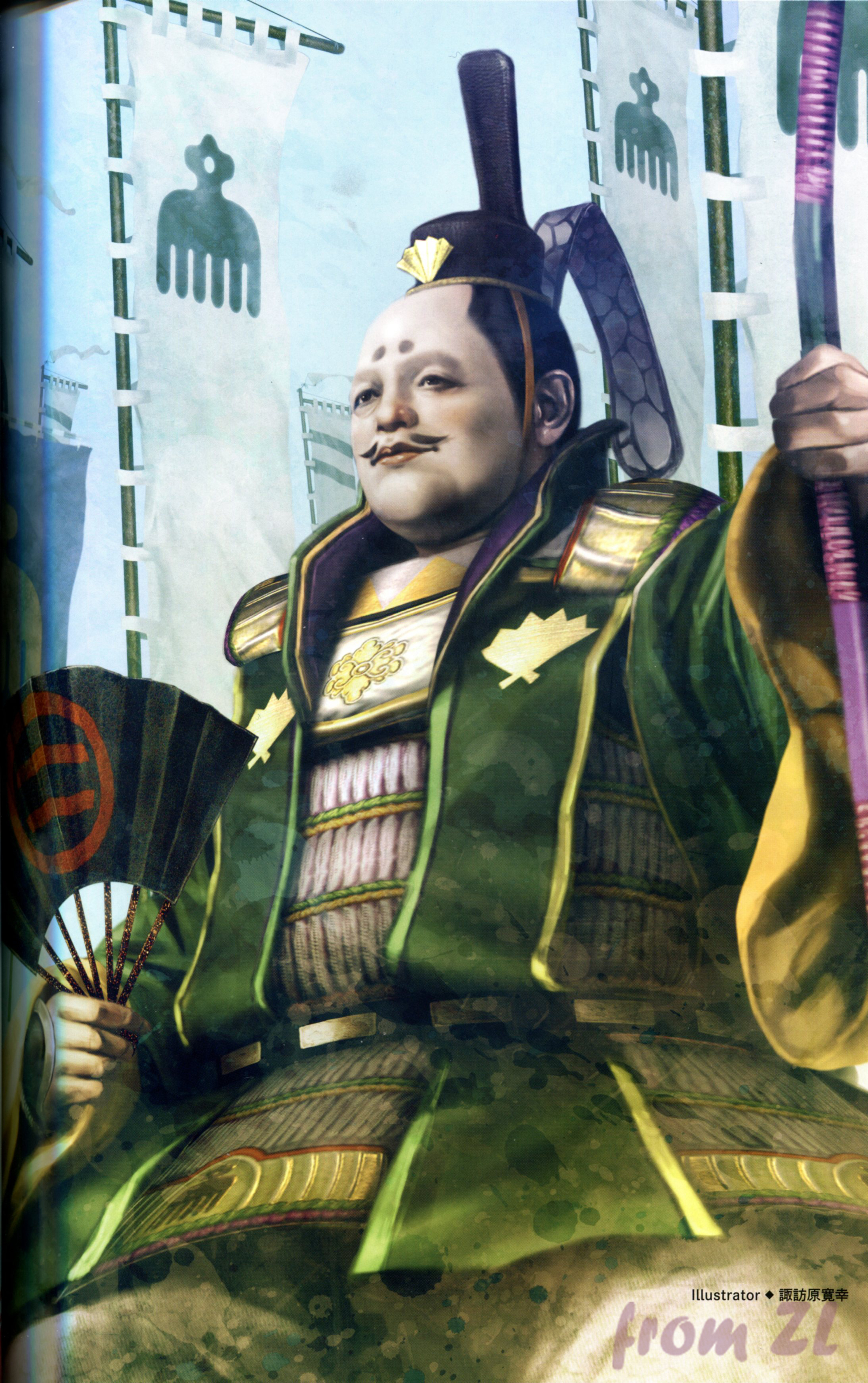 战国无双4设定角色原画集，神无双极意55名武将CG插画壁纸欣赏