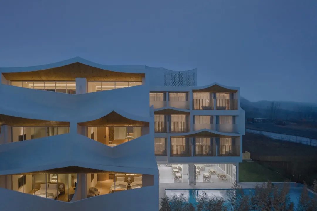 两亩地民宿设计方案效果图,乡村两层排屋民宿设计