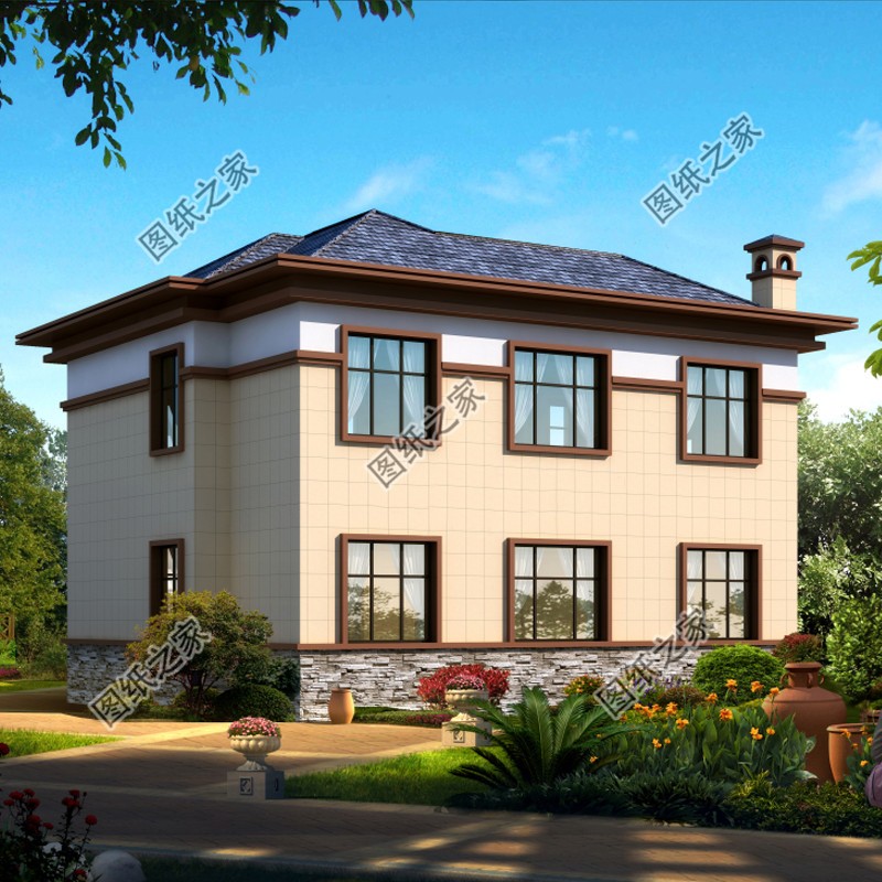 三款带烟囱的漂亮别墅,袅袅炊烟,重回儿时的记忆