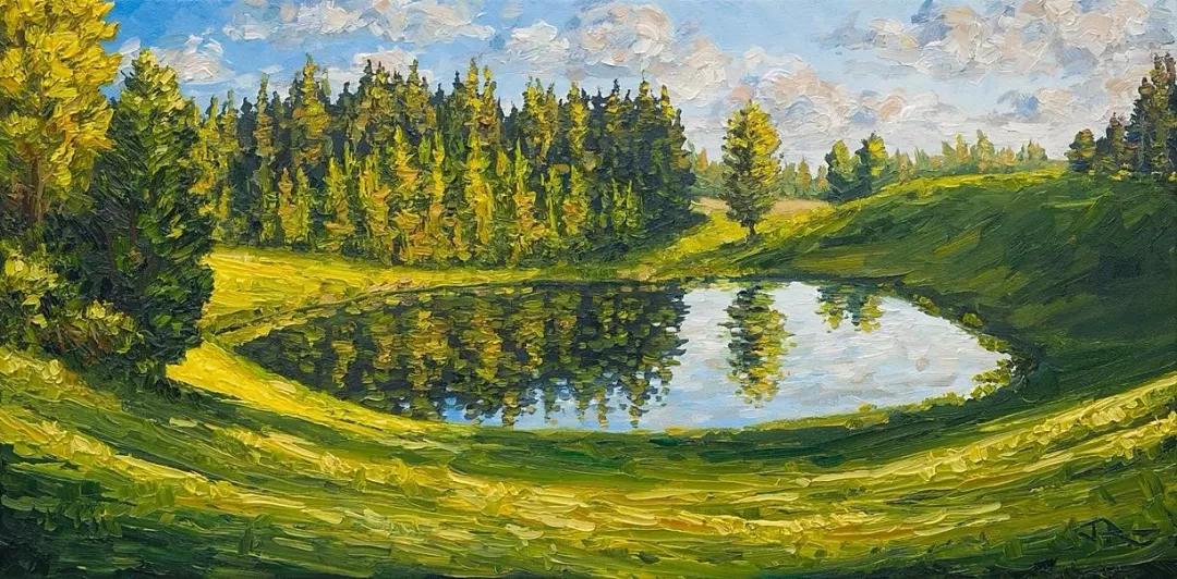 唯美壮丽的印象派风景油画,意境优美的古典风景油画欣赏