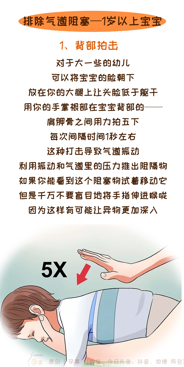 儿童呛到海姆立克急救法,小孩被呛海姆立克