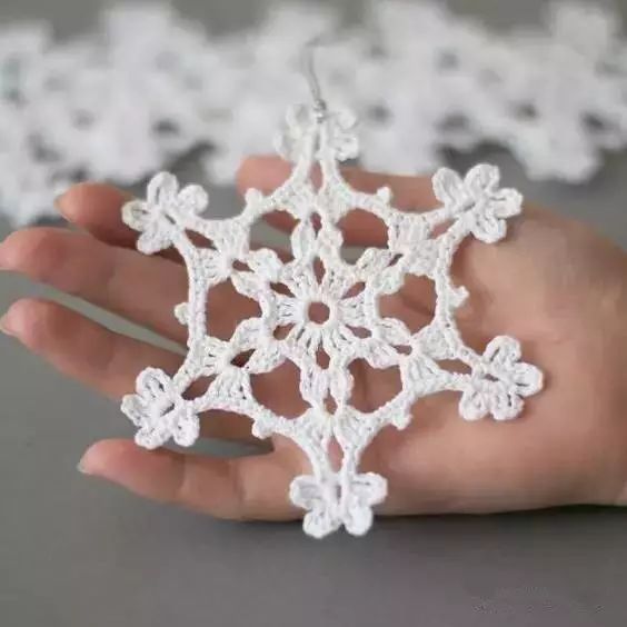 简单手工钩织雪花,钩编高清雪花图解教程
