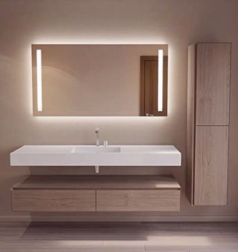 新式的岩板浴室柜物美价廉,最新浴室岩板柜