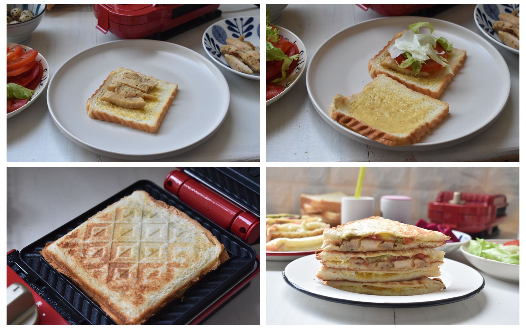 快手三文治简单做法,最简单的三文治早餐